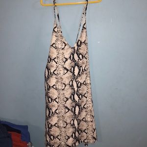 Snakeskin mini dress
